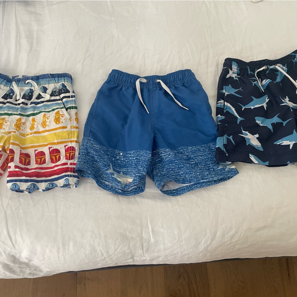 3 pairs of Hanna Anderson boys swim shorts.